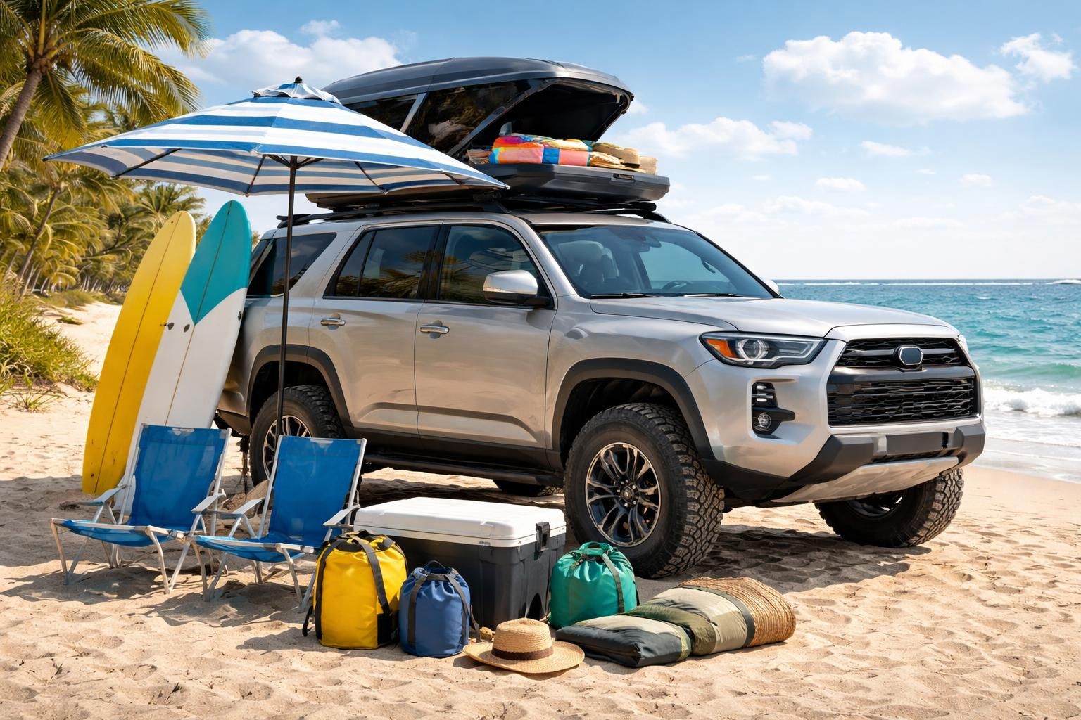découvrez notre sélection d'accessoires indispensables pour équiper et profiter pleinement de votre voiture de plage lors de vos escapades en bord de mer.