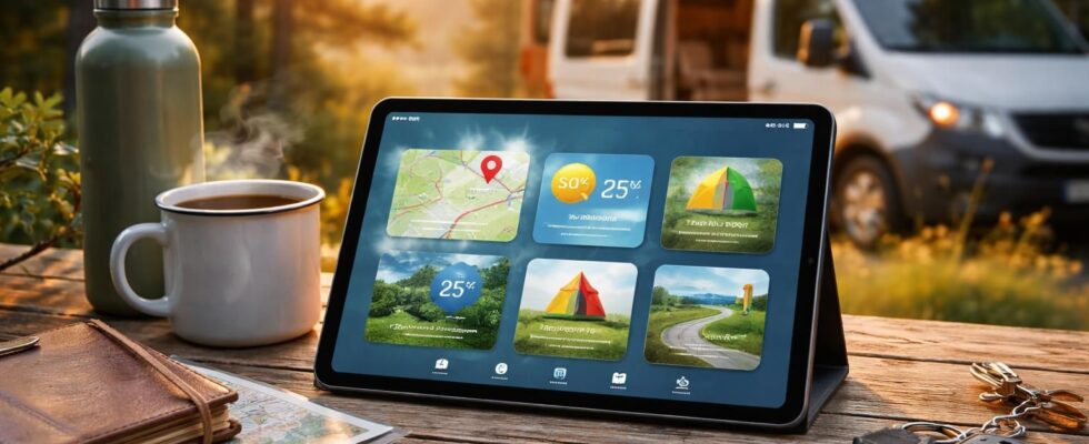 découvrez notre sélection indispensable d'applications vanlife à installer sur votre tablette tactile avant de partir à l'aventure, pour une expérience nomade réussie et connectée.