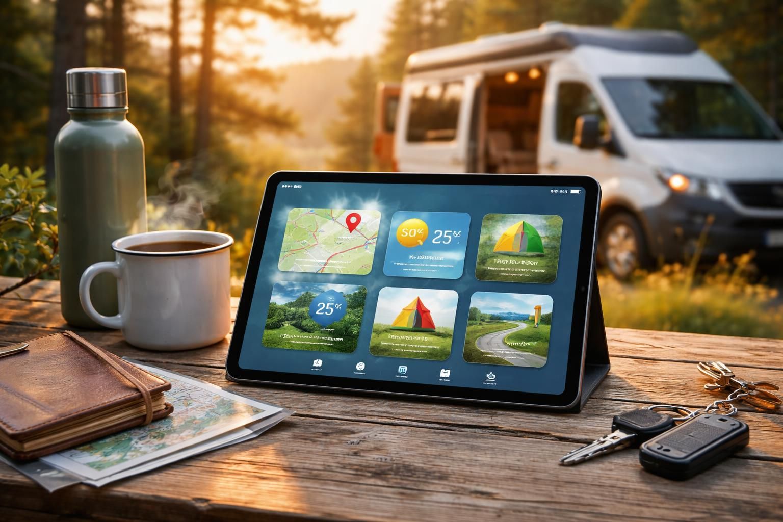 découvrez notre sélection indispensable d'applications vanlife à installer sur votre tablette tactile avant de partir à l'aventure, pour une expérience nomade réussie et connectée.